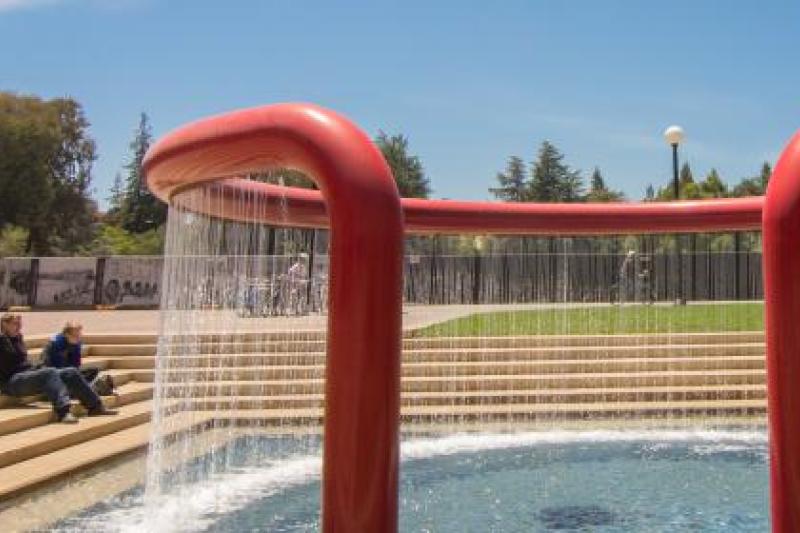 Fountain on campus